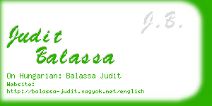 judit balassa business card